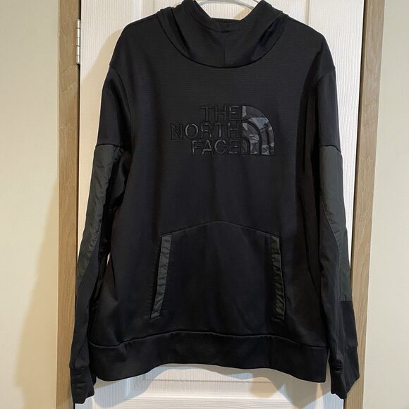 The North Face Mens Size XL Black Hoodie Pullover Sweatshirt Embroidered Logo - Picture 1 of 10